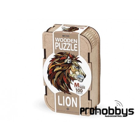 Puzzle León (M) 100 piezas en caja de madera EWA