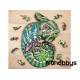 Puzzle Camaleón (S) 80 piezas en caja de madera EWA