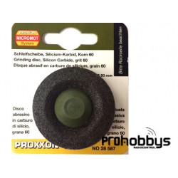 Muela abrasiva de carburo de silicio grano 60 Ø 50mm para Proxxon LHW