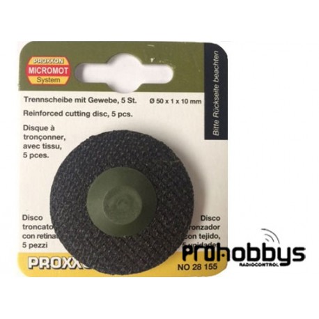 DIscos de corte Corindon 50x1x10mm para Proxxon LHW (5 uds)