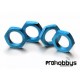 Tuercas de rueda autoblocantes color azul, 1/8