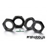 Tuercas 17mm ruedas coche 1/8 (4 uds negras)