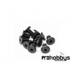 Tornillos allen cabeza plana M5 x 8mm (10 uds) HB Racing