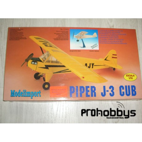 Kit madera maqueta avión Piper J-3 Cub escala 1/18
