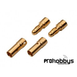 Bananas oro de 4mm (2 parejas)