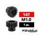 Piñón M 1.0 14T acero HSS diámetro 5 mm