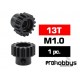 Piñón M1.0 13T Acero HSS diámetro 5mm