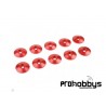 Arandela cónica aluminio M3 de cabeza semiesférica roja (10 uds) Team Corally