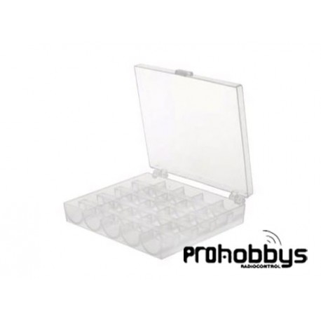 Estuche para 25 canillas vacio