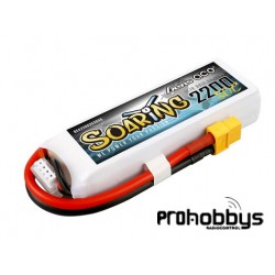 Batería LiPo Gens Ace Soaring 11,1V 2200mA 30C conector XT60