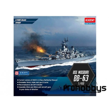 Maqueta USS Missouri BB-63 1/400 Academy