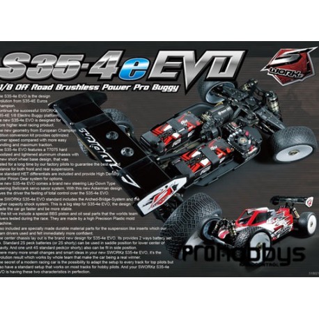 SWORKz S35-4e EVO 1/8Brushless Power Pro Buggy Kit (ELECTRICO)