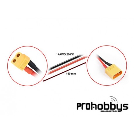 Cable de carga XT60 para XT90 15 cm Absima