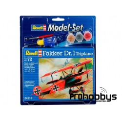 Model Set Avión Fokker Dr.1 Triplane 1:72 Revell