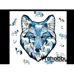 Puzzle Lobo (S) 140 piezas en caja de madera EWA
