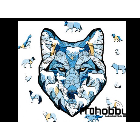 Puzzle Lobo (S) 140 piezas en caja de madera EWA