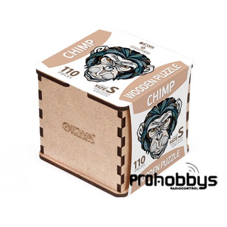 Puzzle Chimpancé (S) 110 piezas en caja de madera EWA