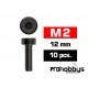 Tornillos M2x12mm Cilíndricos Negros Ultimate Racing (10)