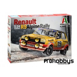 Coche Carreras Renault 5 Alpine Rally. Escala 1:24 Italeri