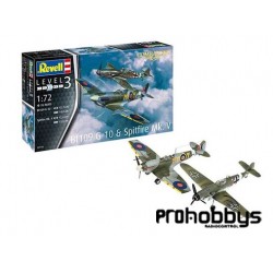 Set Aviones Messer. Bf109G-10 & Spitfire Mk.V escala 1:72 Revell