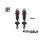 Amortiguadores de aluminio BIG BORE de 195 mm con diámetro de 16 mm + 3 resortes (duros/medianos/suaves) 1/8