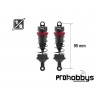 Amortiguadores de aluminio BIG BORE de 195 mm con diámetro de 16 mm + 3 resortes (duros/medianos/suaves) 1/8
