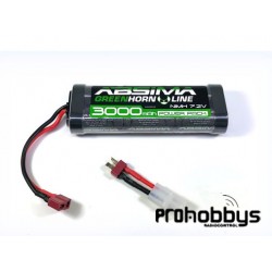 Batería NiMH Stick Pack 7.2V 3000 (T-Plug + Adaptador tamiya) - Absima