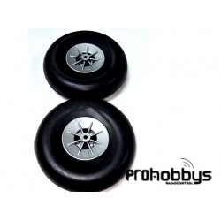 Ruedas Avión 125mm lisas con llanta de Nylon desmontable