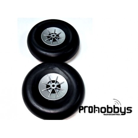Ruedas Avión 125mm lisas con llanta de Nylon desmontable
