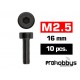 Tornillos M2,5x16mm Cilíndrico (10u.)