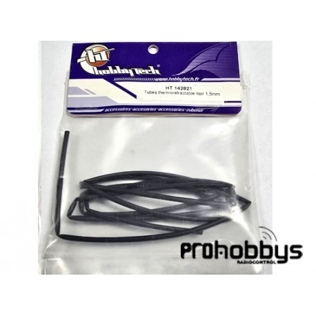 Tubo termorretráctil negro de 1.5mm hobbytech