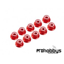 Autoblocante Alu. M3 Flanged Rojo (10u.)