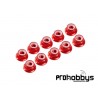 Autoblocante Alu. M3 Flanged Rojo (10u.)