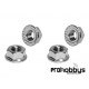 Tuercas aluminio con balona estriada M4 Titan (5uds)