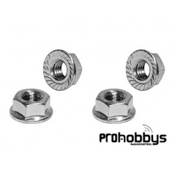 Tuercas aluminio con balona estriada M4 Titan (5uds)