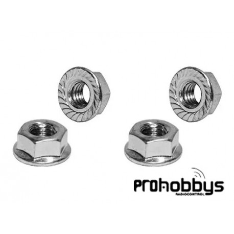 Tuercas aluminio con balona estriada M4 Titan (5uds)