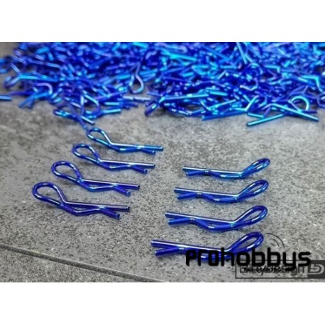 Clips de carocerría 1/10 8pcs (4x Left + 4x Right) - Azul