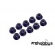 Autoblocante alu. M4 flanged negro (10u.)