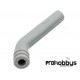 Tubo salida escape gris de 6mm