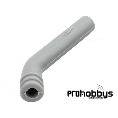 Tubo salida escape gris de 6mm