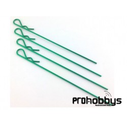 Clips Carrocería 1/8 Verdes Anodizados (5uds)