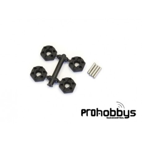 Exagonos ruedas + pins de 2mm 1/10 Kyosho