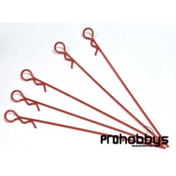 Clips Carrocería 1/8 Rojos Anodizados (5uds)