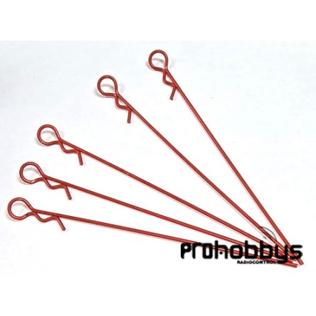 Clips Carrocería 1/8 Rojos Anodizados (5uds)