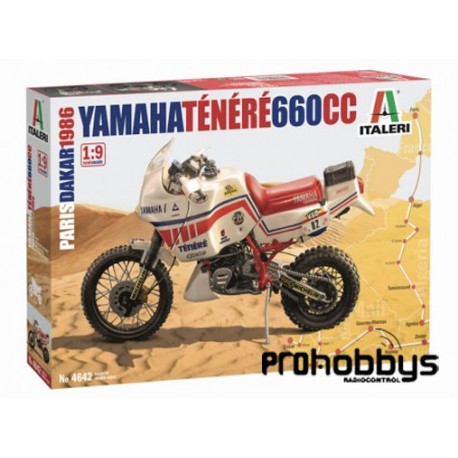 Motos Yamaha Ténéré 660 cc 1986. Escala 1:9 Italeri