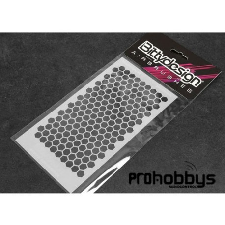 Plantilla Para Pintura Aerografo Honeycomb V1 Large Bitty Design
