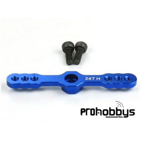 Blue Aluminum Light Weight 24T Two-way Heavy Duty Servo Arm for HITEC 56613B