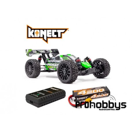 Hobbytech Rogue Buggy 2.0 Verde - Pack con batería y cargador