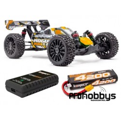 Rogue Buggy 2.0 1/8 Naranja - Pack con batería y cargador Hobbytech