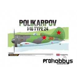 Avión "Polikarpov" I-16 Type 24 1/48 Academy
